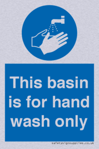 Basin for hand wash only